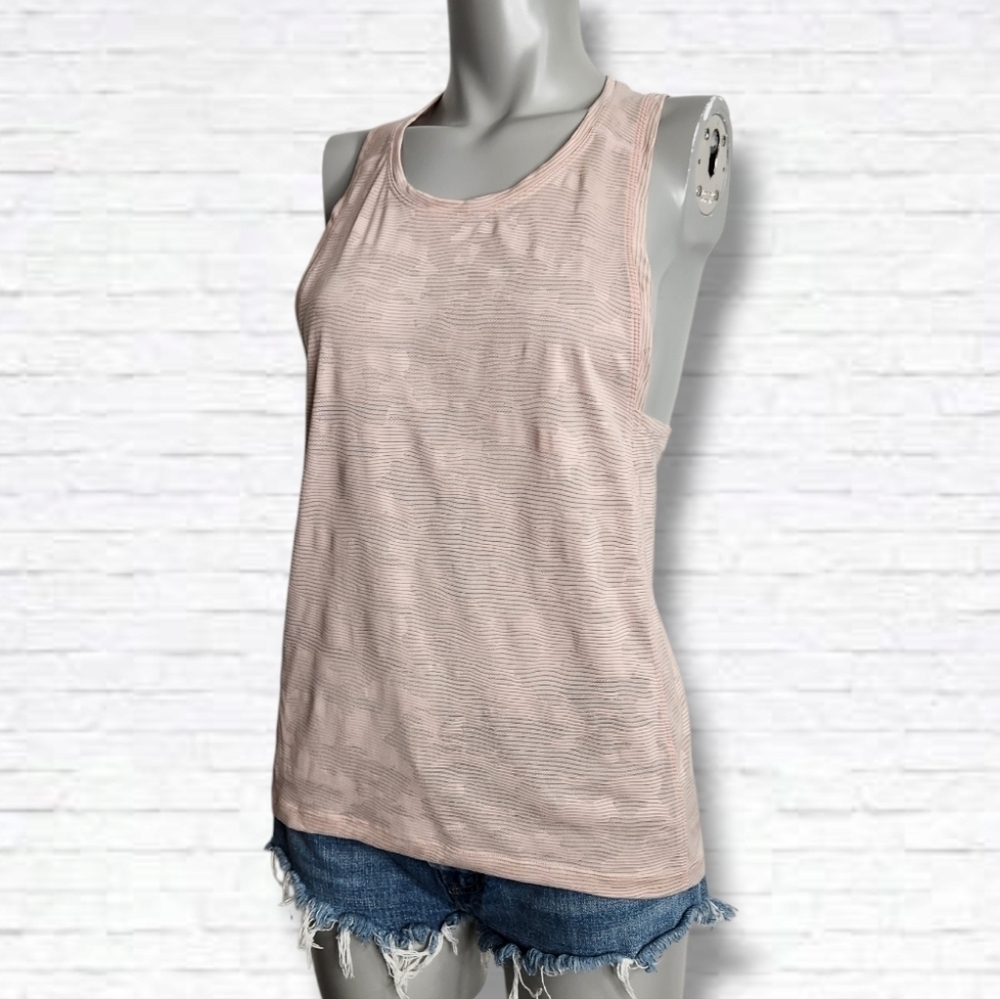 Lululemon Light Pink Camo Lightweight Sports Tank Top Size M